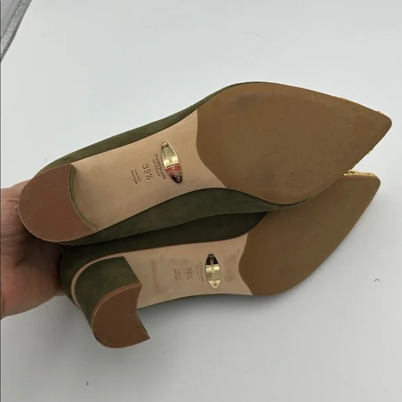 Sarah Flint limited edition Filigree pumps Sz39.5 Green Gold